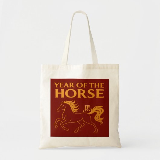 Zodiac Chinese New Year 2026 Horse Tote Bag (Voorkant)