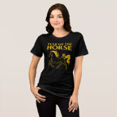 Zodiac Chinese New Year 2026 Horse Tri-Blend Shirt (Voorkant volledig)