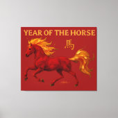 Zodiac Chinese New Year 2026 Yang Fire Horse Canvas Afdruk (Voorkant)