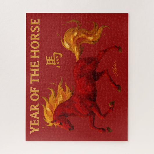 Zodiac Chinese New Year 2026 Yang Fire Horse Legpuzzel (Verticaal)