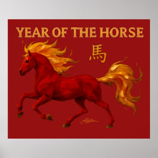 Zodiac Chinese New Year 2026 Yang Fire Horse Poster (Voorkant)