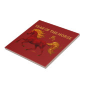 Zodiac Chinese New Year 2026 Yang Fire Horse Tegeltje (Zijkant)