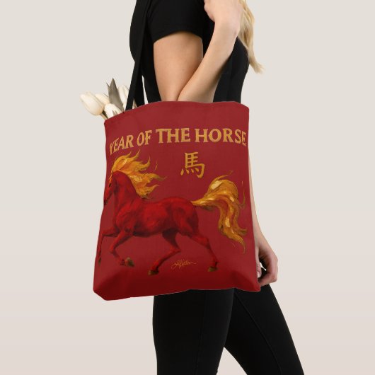 Zodiac Chinese New Year 2026 Yang Fire Horse Tote Bag (Dichtbij)