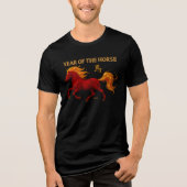 Zodiac Chinese New Year 2026 Yang Fire Horse Tri-Blend Shirt (Voorkant)
