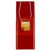 Zodiac Chinese Varkens Nieuwjaar 2019 Wine Gift ba Wijn Cadeautas (Achterkant)