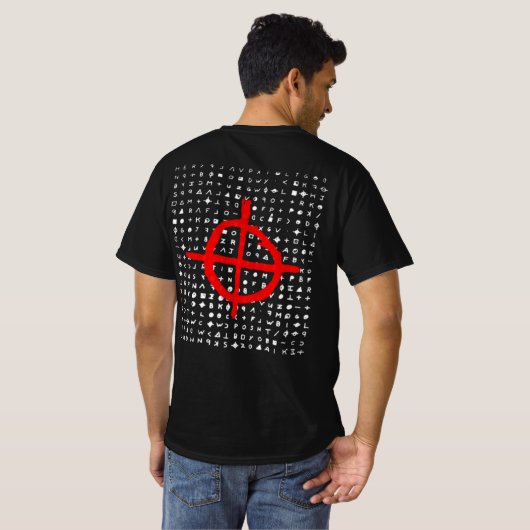 Zodiac Cipher 🔍 Codes Cryptogams 🔪 Wit T-shirt (Achterkant volledig)