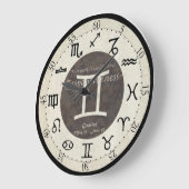 Zodiac Clock - Gemini Grote Klok (Hoek)