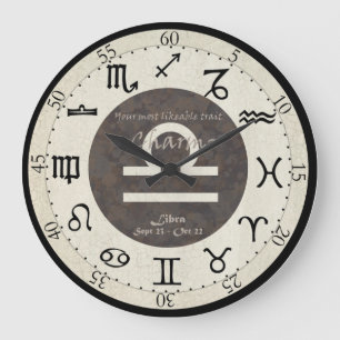 Zodiac Clock - Libra Grote Klok