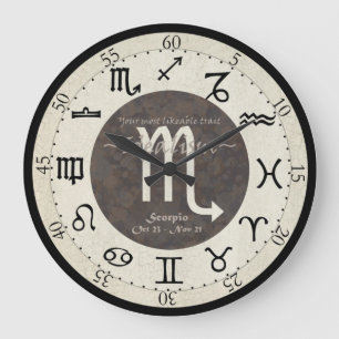 Zodiac Clock - Scorpio Grote Klok