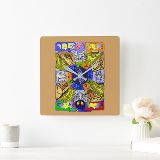Zodiac Clock Vierkante Klok (Huis)