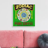 Zodiac Coffee LabelNew Orleans, LA Canvas Afdruk (Insitu (Woonkamer))