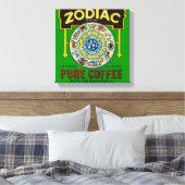 Zodiac Coffee LabelNew Orleans, LA Canvas Afdruk (Insitu (Slaapkamer))