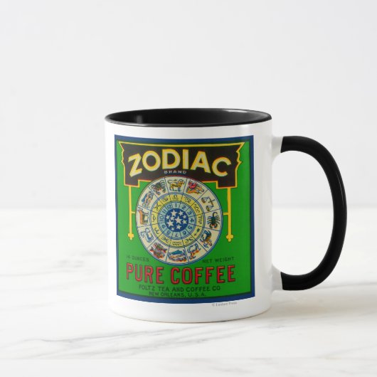 Zodiac Coffee LabelNew Orleans, LA Mok (Rechts)