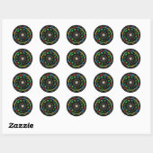 Zodiac Color Wheel Ronde Sticker (Vel)