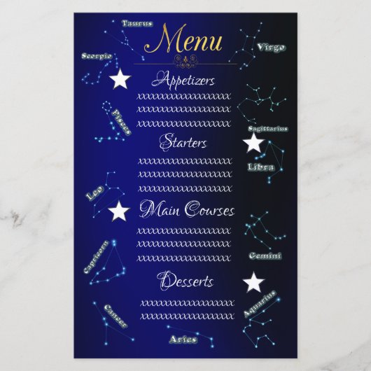 Zodiac constellaties (Voorkant)