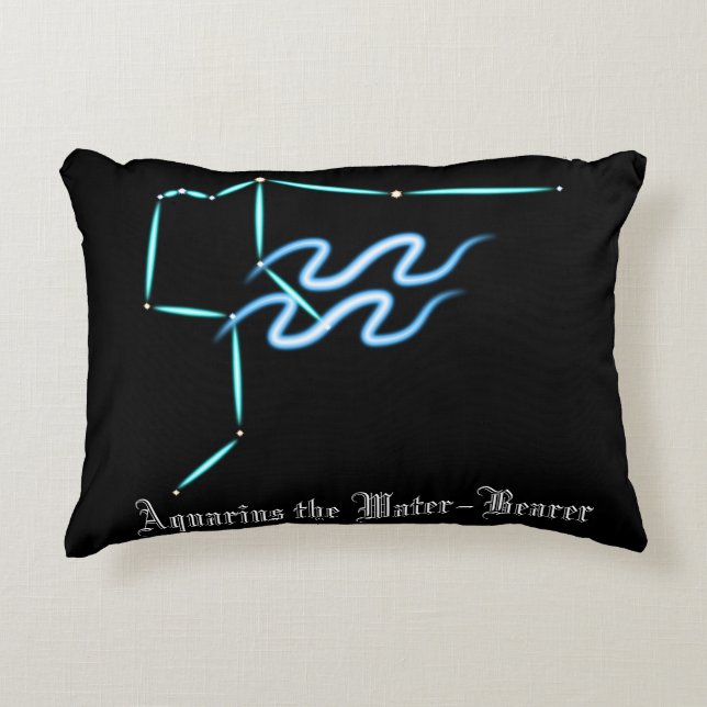 Zodiac Constellation Aquarius Accent Pillow Kussen (Voorkant)