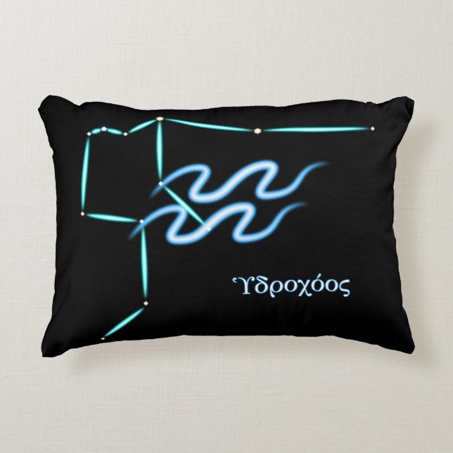 Zodiac Constellation Aquarius Accent Pillow Kussen (Voorkant)