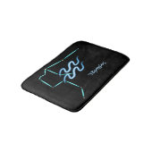 Zodiac Constellation Aquarius Bath Mat (Gekanteld)
