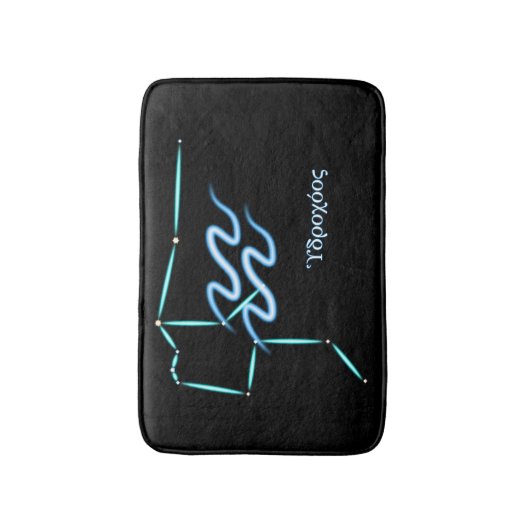 Zodiac Constellation Aquarius Bath Mat (Voorkant Verticaal)