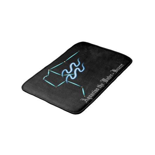 Zodiac Constellation Aquarius Bath Mat (Gekanteld)