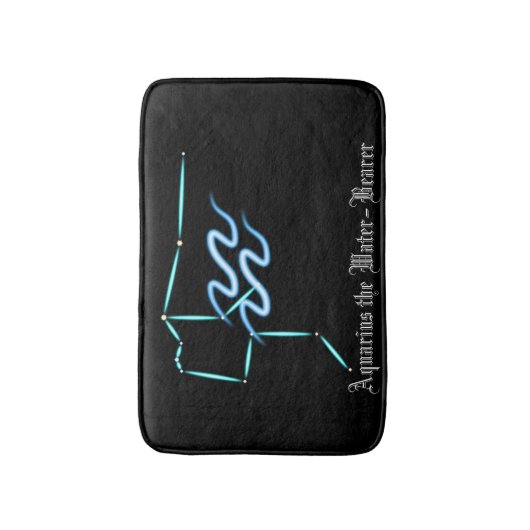 Zodiac Constellation Aquarius Bath Mat (Voorkant Verticaal)