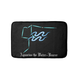 Zodiac Constellation Aquarius Bath Mat