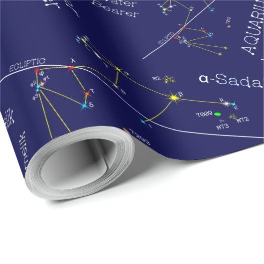 Zodiac Constellation Aquarius Cadeaupapier (Rol Hoek)