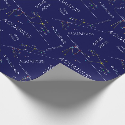 Zodiac Constellation Aquarius Cadeaupapier (Hoek)