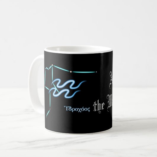 Zodiac Constellation Aquarius Coffee Mok (Voorkant links)