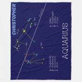 Zodiac Constellation Aquarius Fleece Deken (Voorkant)