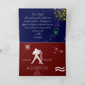 Zodiac Constellation Aquarius Kaart (Binnen)