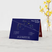 Zodiac Constellation Aquarius Kaart (Gele Bloem)