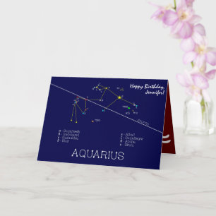Zodiac Constellation Aquarius Kaart