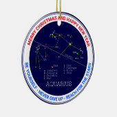 Zodiac Constellation Aquarius Keramisch Ornament (Rechts)