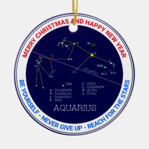 Zodiac Constellation Aquarius Keramisch Ornament