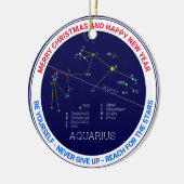 Zodiac Constellation Aquarius Keramisch Ornament (Links)