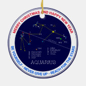 Zodiac Constellation Aquarius Keramisch Ornament (Achterkant)