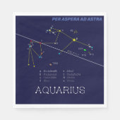 Zodiac Constellation Aquarius Napkins Servet (Voorkant)