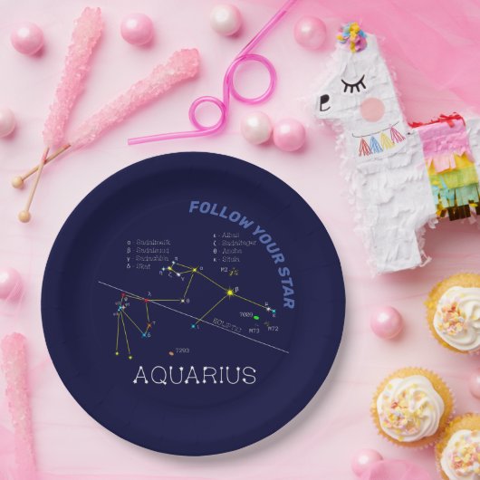 Zodiac Constellation Aquarius Papieren Bordje (Feest)