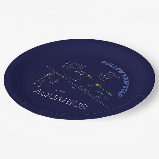 Zodiac Constellation Aquarius Papieren Bordje (Gekanteld)