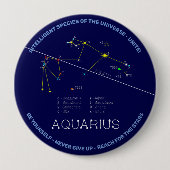Zodiac Constellation Aquarius Ronde Button 4,0 Cm (Voorkant)