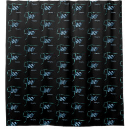 Zodiac Constellation Aquarius Shower Curtain Douchegordijn
