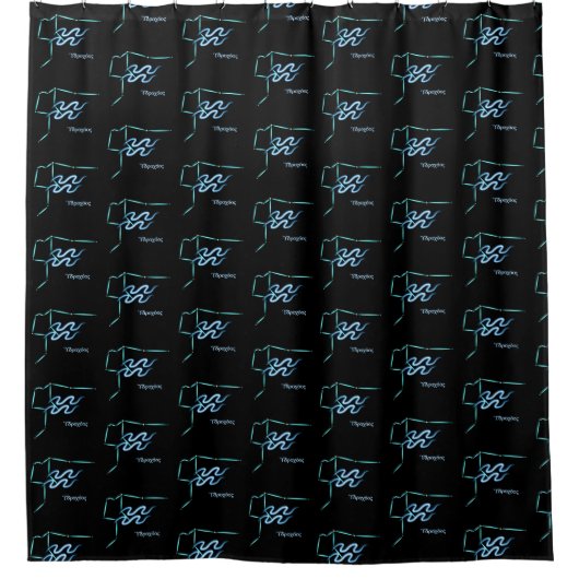 Zodiac Constellation Aquarius Shower Curtain Douchegordijn (Voorkant)