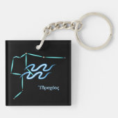 Zodiac Constellation Aquarius Sleutelhanger (Achterkant)