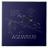 Zodiac Constellation Aquarius Tegeltje (Voorkant)