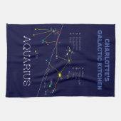 Zodiac Constellation Aquarius Theedoek (Horizontaal)