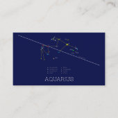 Zodiac Constellation Aquarius Visitekaartje (Voorkant)
