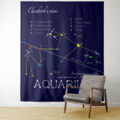 Zodiac Constellation Aquarius Wandkleed (In situ)