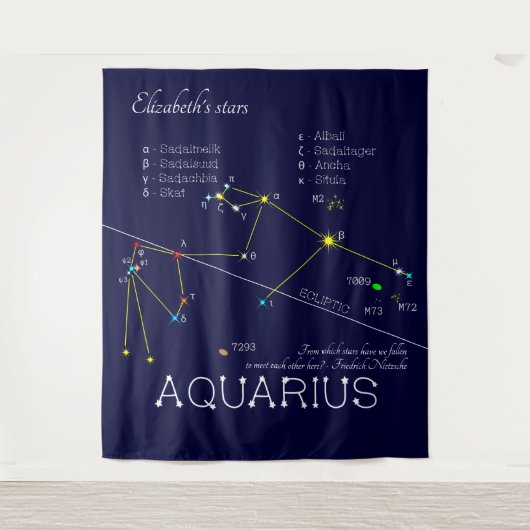 Zodiac Constellation Aquarius Wandkleed (Voorkant)