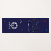 Zodiac Constellation Aquarius Yogamat (Achterkant (horizontaal))